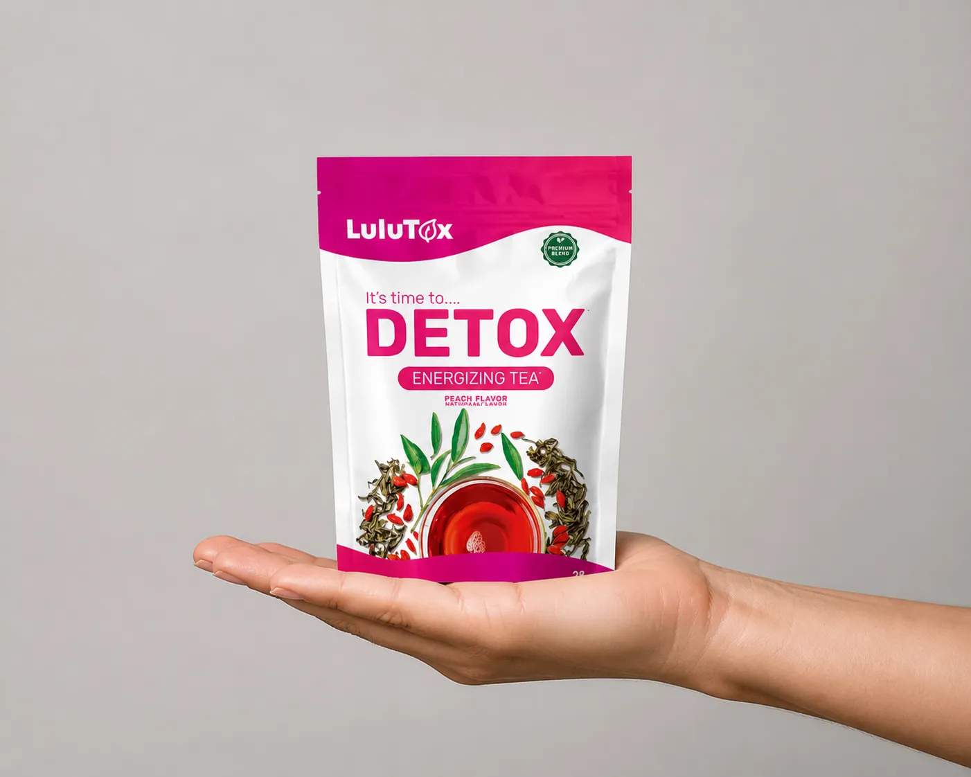Lulutox Detox Tea HCTC — le produit en main