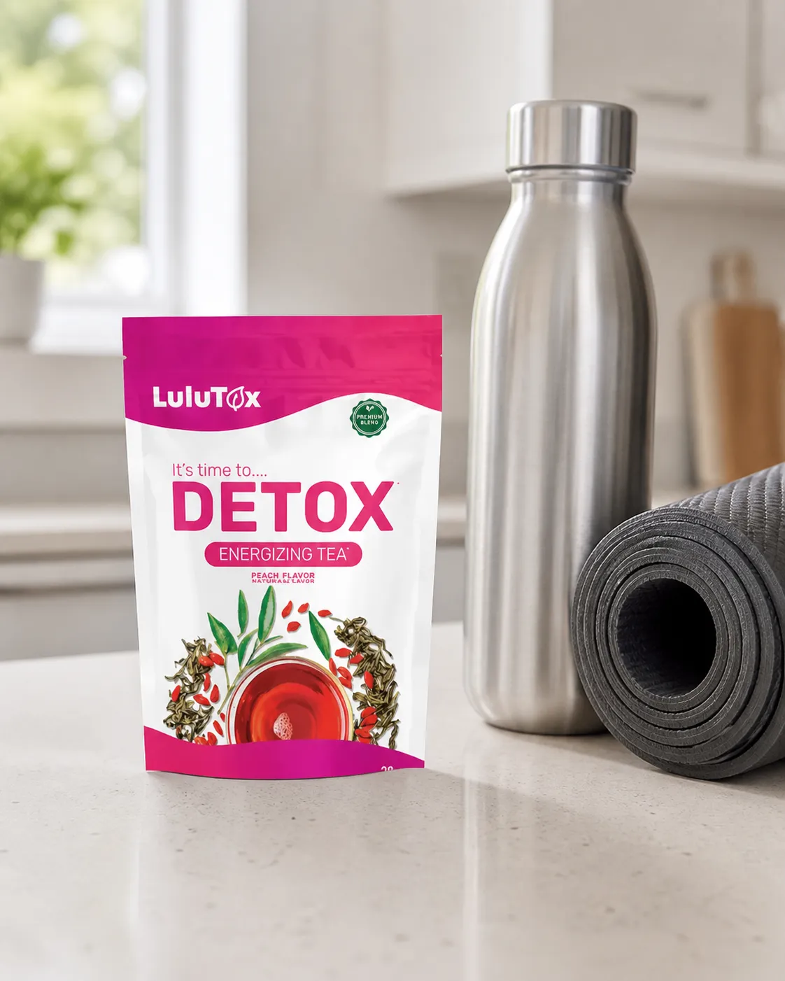 Lulutox Detox Tea — le produit au quotidien