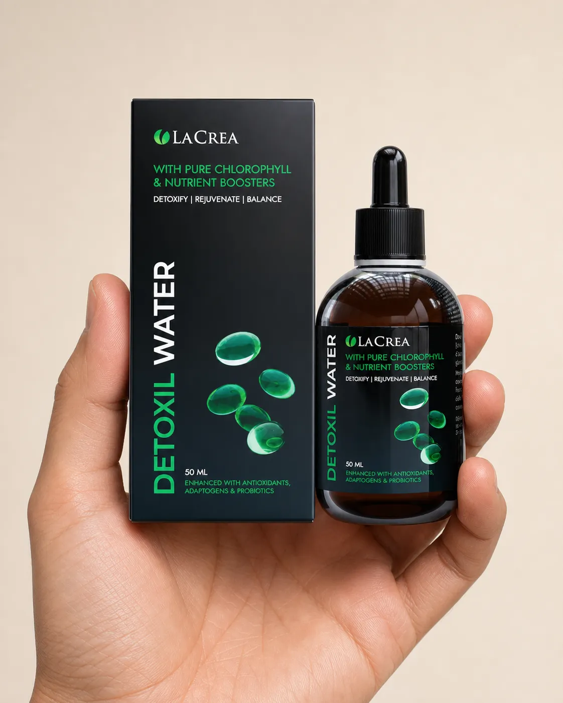 Detoxil Water gastro — le produit en main
