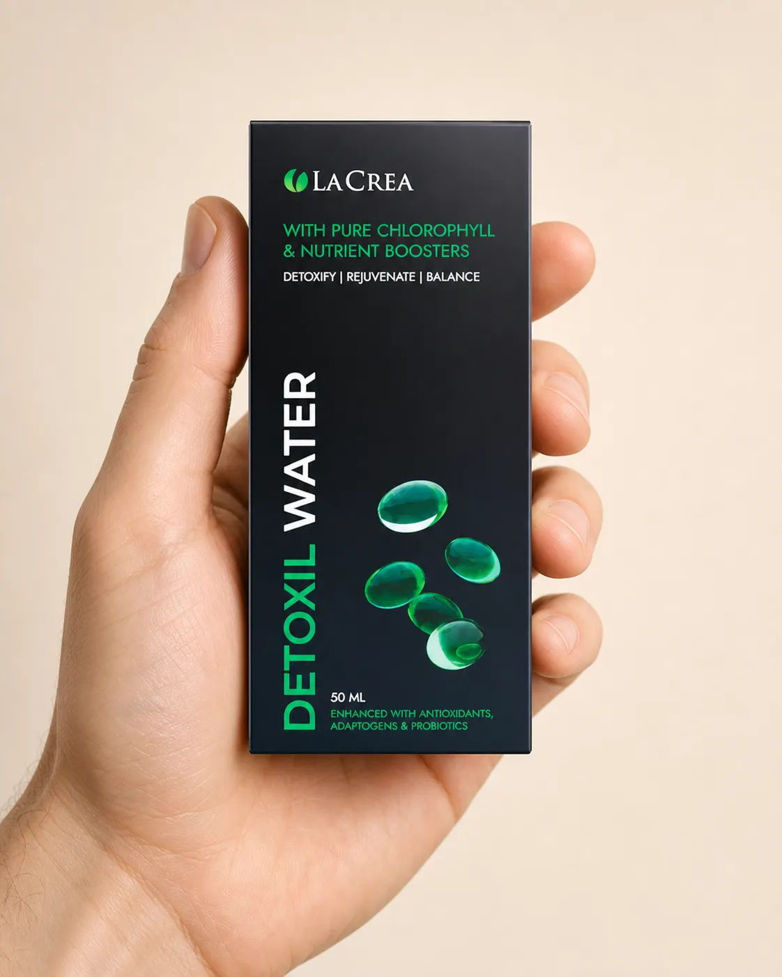 Detoxil water — le produit en main